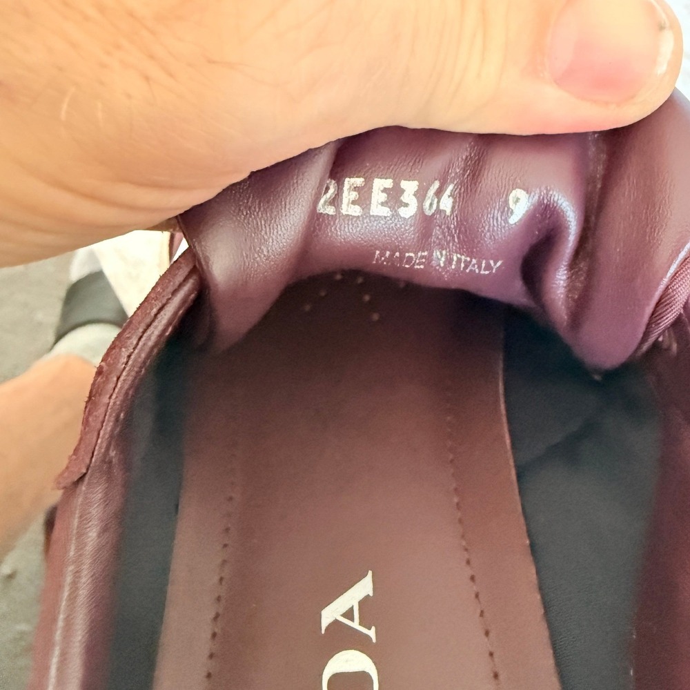 Prada Milano 2EE364 Men Dark Red Suede Fabric Downtown Sneakers shoes UK 9 - Picture 16 of 16